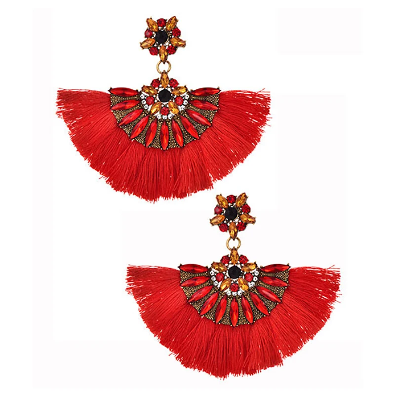 Женские серьги-кисточки ZHINI Boho с готическим сектором висячие серьги в стиле Панк