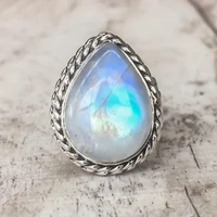 new 925 sterling silver ring water drop luminous stone ring wedding ring female high jewelry gift