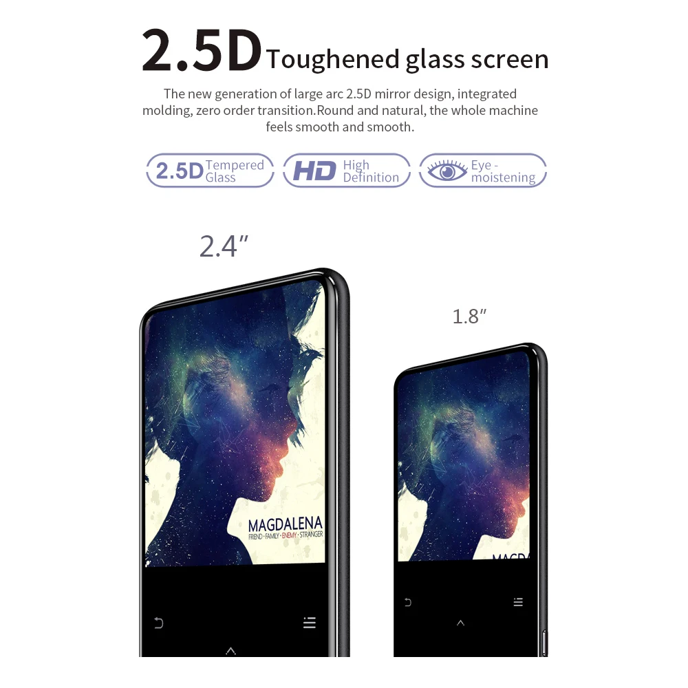 Mp3 плеер с Bluetooth Hi Fi металлический портативный Fm радио запись колонка сенсорной