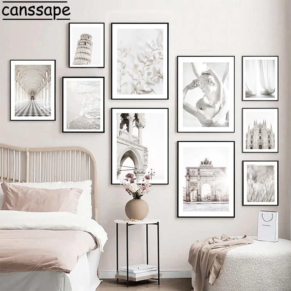 

World Famous Buildings Posters Scenery Prints Reed Hay Prints Sculpture Art Poster Modern Wall Pictures Living Room Decoration