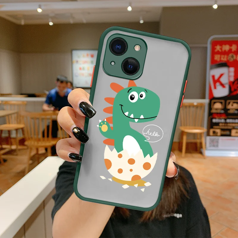 

Cute Dinosaur Liquid Slicone Phone Cover iPhone 13 12 Pro Max Mini 11 Pro Max X XR XS MAX SE2020 8 7 Plus 6 6S Plus Soft Case