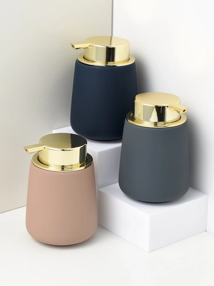 

Nordic Decoration Home INS Bathroom Accessories Ceramic Lotion Bottle Press-Type Hand Sanitizer Bottle Shower Gel Soap Dispenser