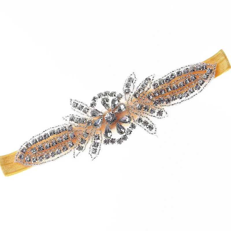 Шикарные Длинные Стразы для новорожденных с повязкой на голову девочек