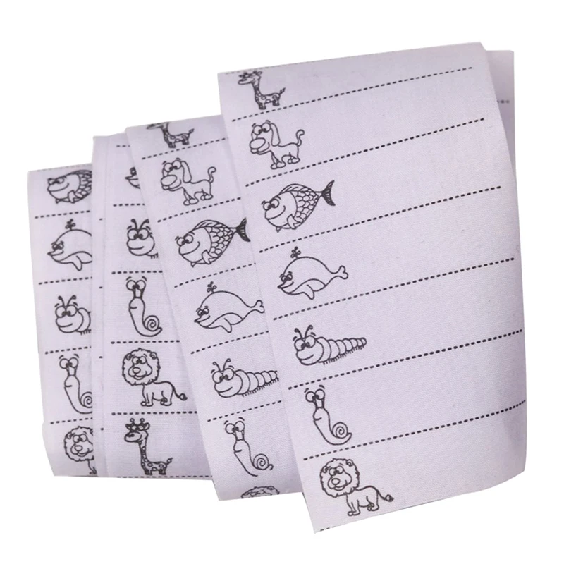 100pcs Washable Iron on Name Colthing Labels School Garment Fabric Tags Marker