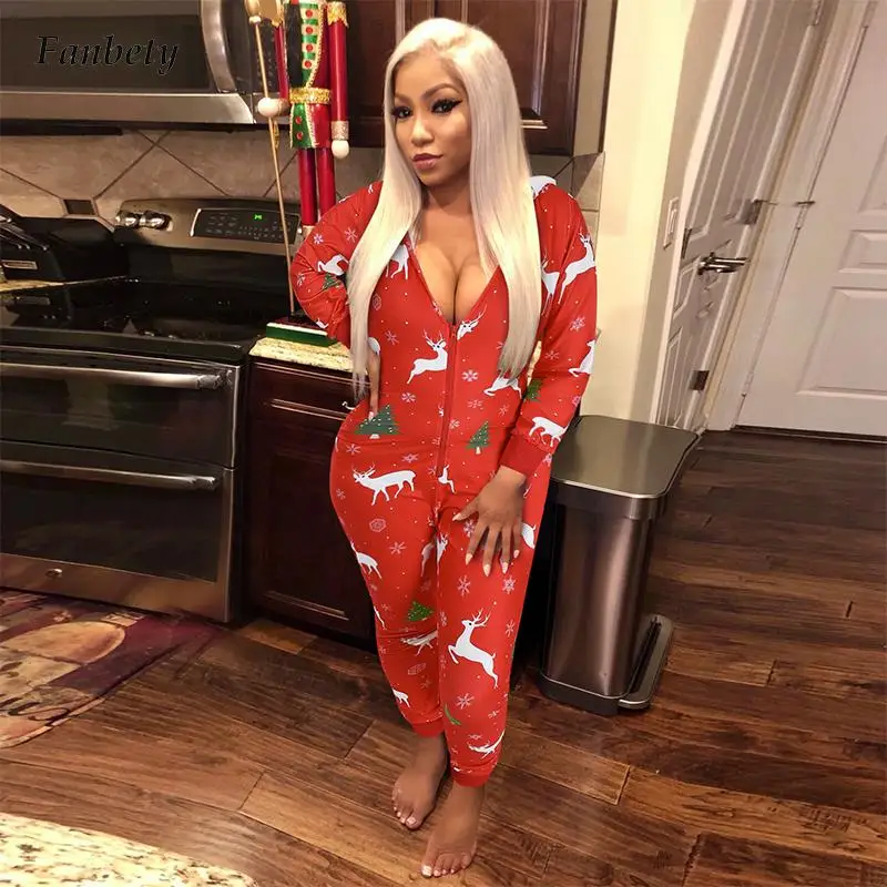 

Женский комбинезон с капюшоном, Рождественский комбинезон с принтом снеговика, оленя, пикантная домашняя праздничная одежда, комбинезоны с...