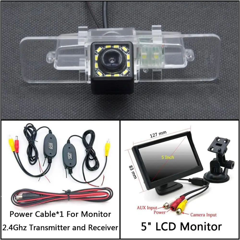 C Wireless 5inch LCD 12 Светодиодный свет обратный вид сзади Камера для Subaru Legacy 2000 2001 2002 2003 2004 2005 2006 2007 2008 2009 2010 2011 2012 - Название цвета: C Wireless 5inch LCD