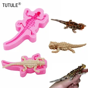 Ящерица силиконовая форма, Silcone, торт, конфеты, глина, животное, готовка, ювелирные изделия, ферма, шоколад, печенье Полимерная глина-смола-форма