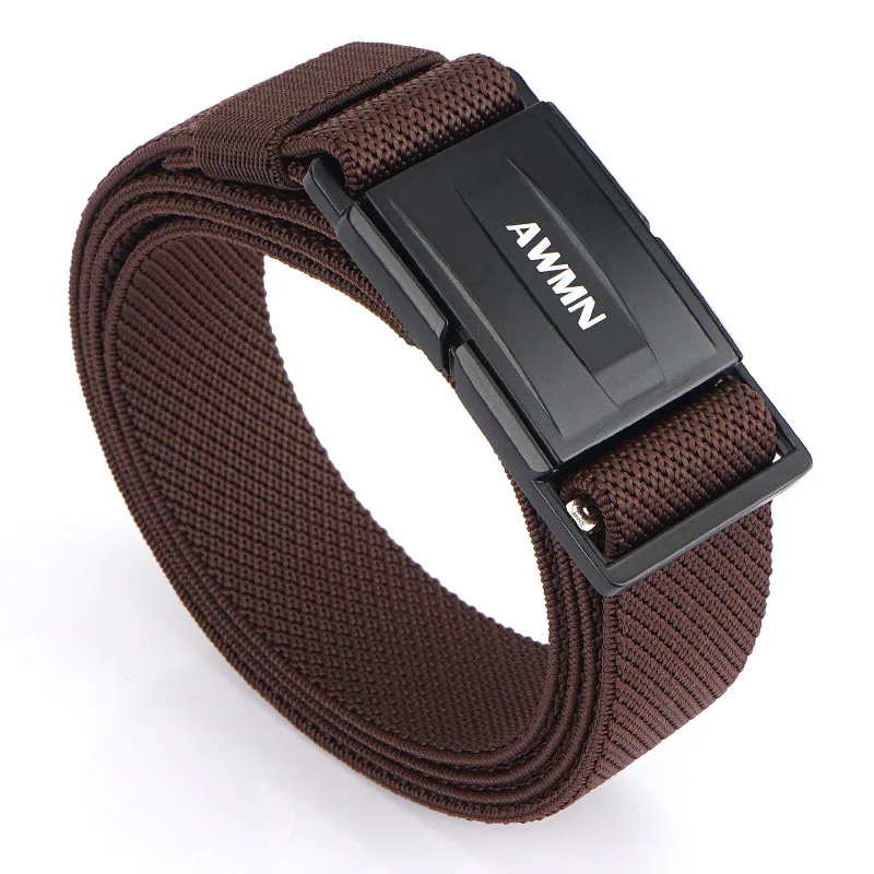 

ERIOHYJ 2021 Fashion New Men's Belt Casual All-Match Geans Quick Release Buckle Stretch Outdoor Nylon Belt