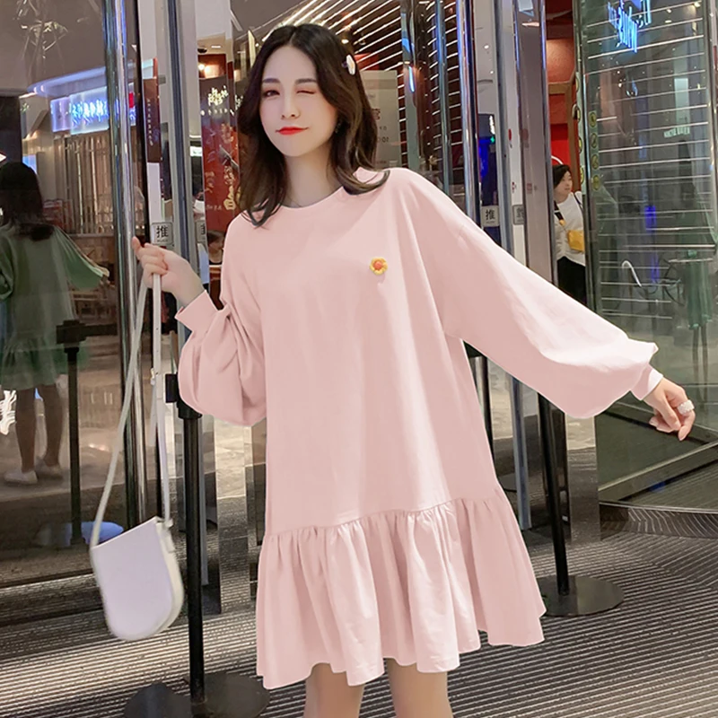 Новинка весны 2021 популярная юбка новое милое платье с длинным рукавом свободная