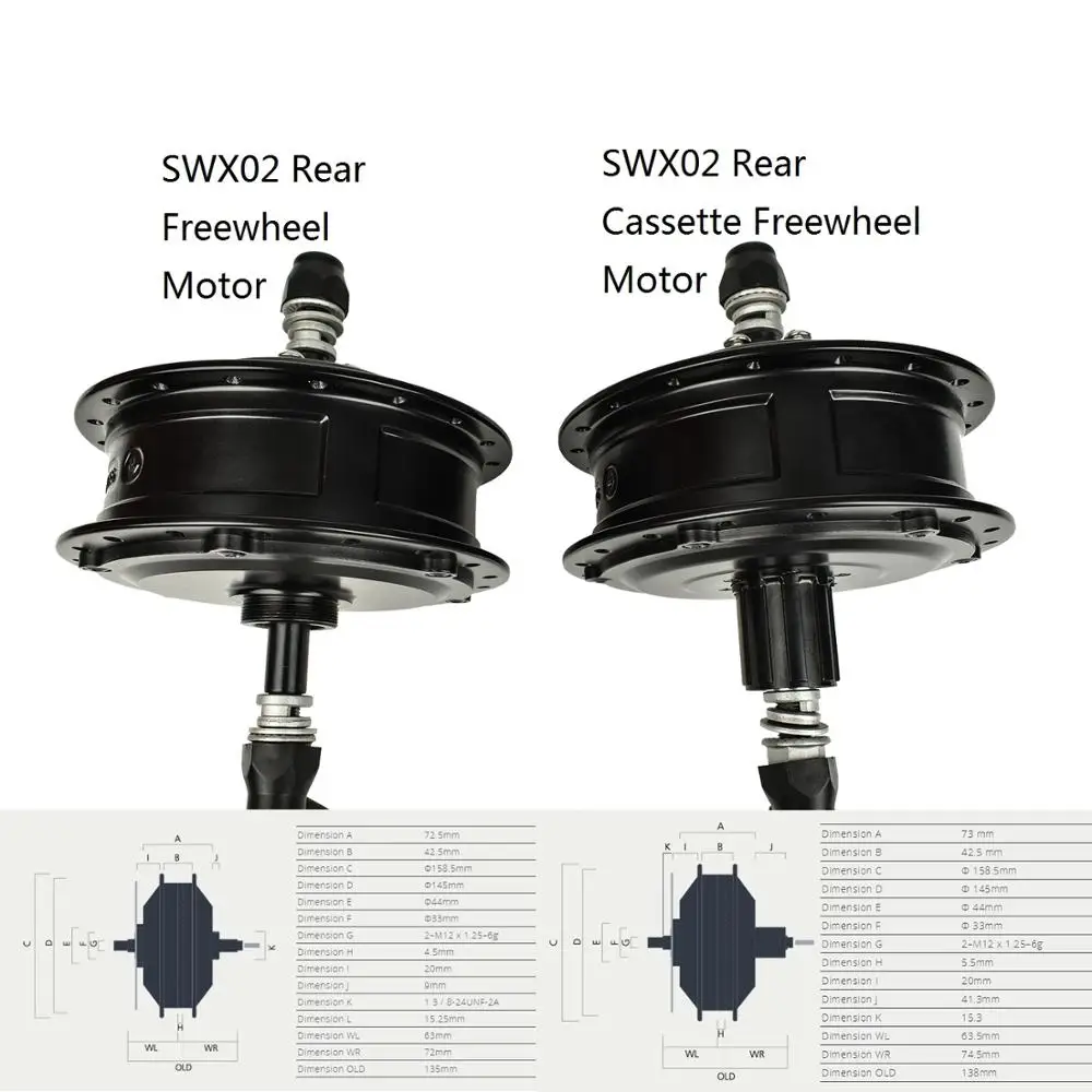 Bafang SWX02 48V 500W RM G020.500.DC Rear Freewheel Cassette Wheel gear Motor for Electric Bicycle Conversion Kit | Спорт и