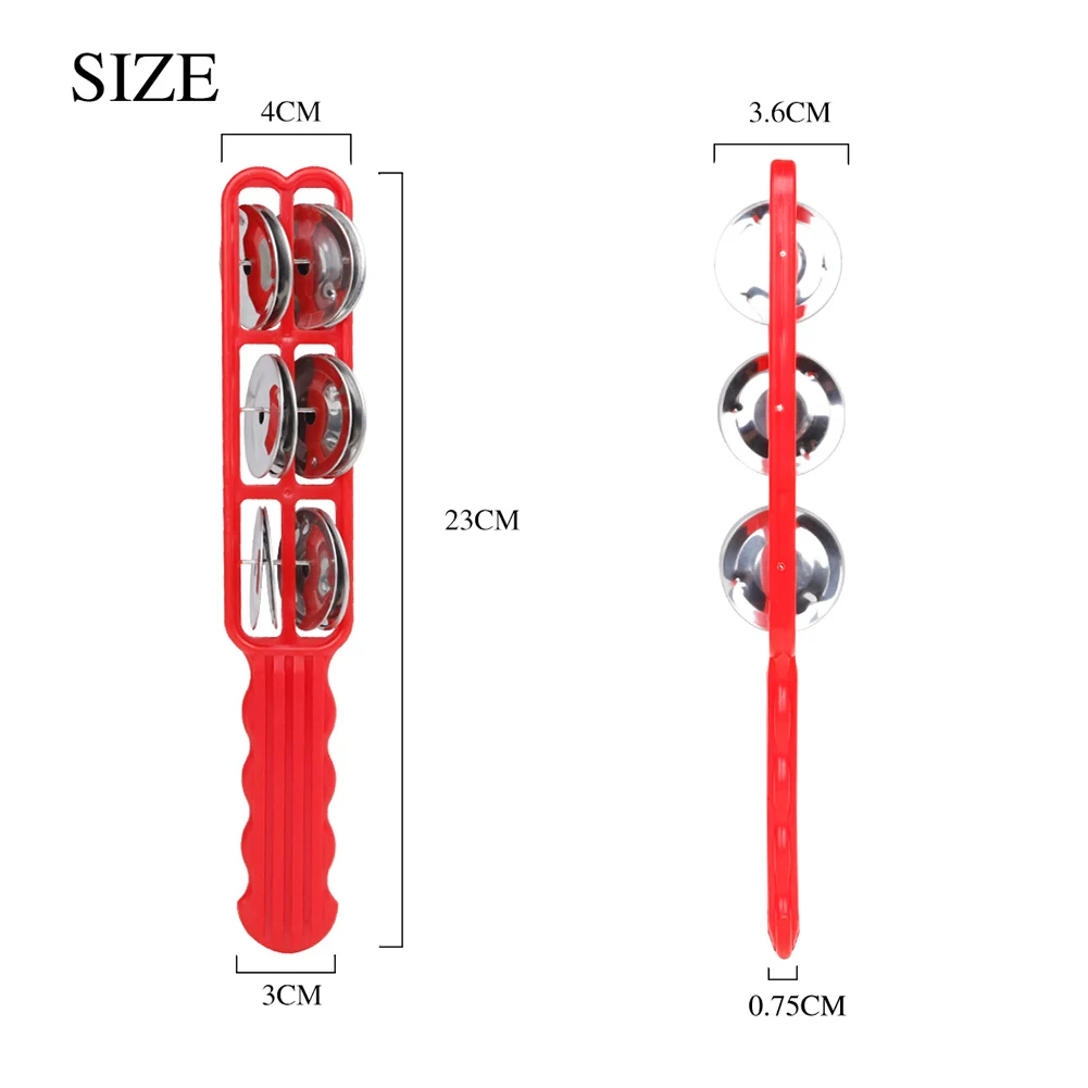 

Plastic Bell Musical Instrument Playing Education Cymbals Percussion Shaker Toys Lightweight Portable Music Elements