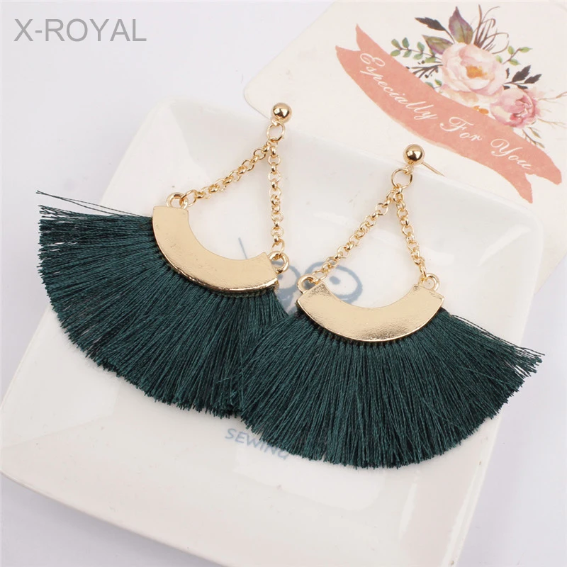 X ROYAL Винтаж в этническом стиле Стиль Для женщин сережки с кисточками Boho