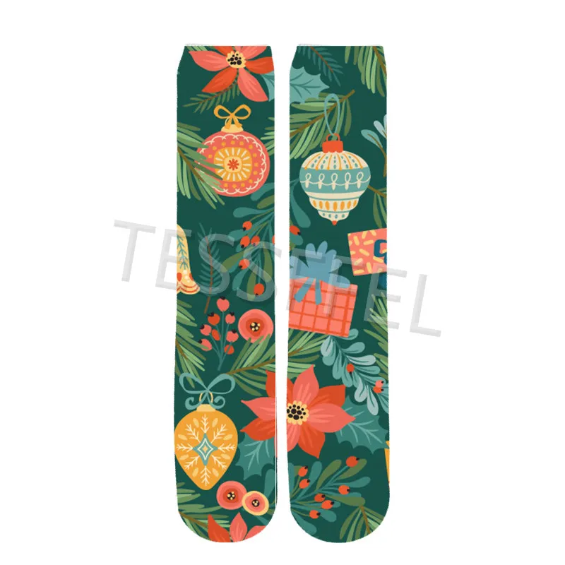 

Tessffel Christmas Clothing New Fashion Men's and Women's Cotton Socks Autumn and Winter Leisure Long Socks Sports Socks Style6
