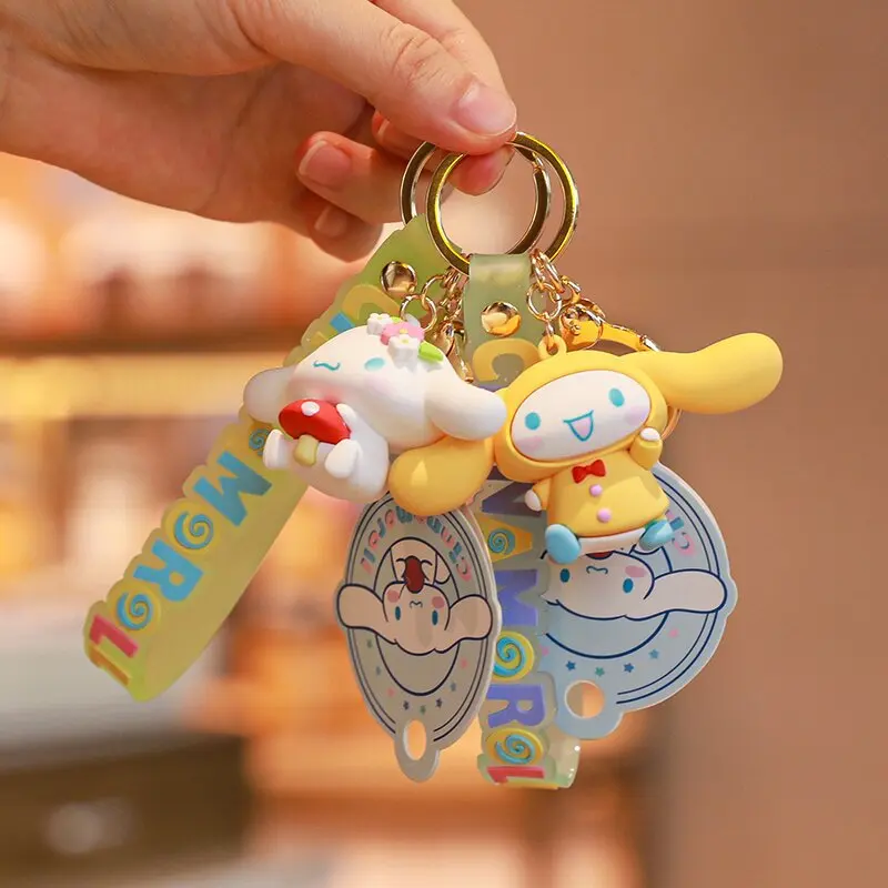Kawaii Sanrio Hellokitty брелок в виде пончика Melody Cinnamoroll подвеска Kuromi для девочек мягкий
