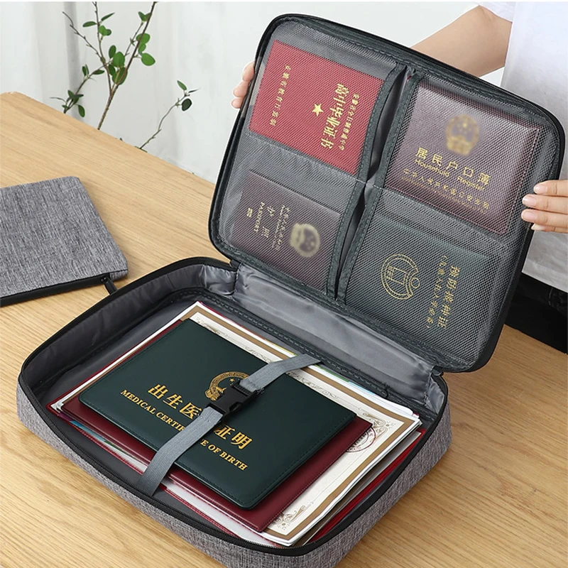 

Multilayer Documents Storage Bag Large Capacity Men's Briefcase Business Certificate Organizer Office File Holder Accessories