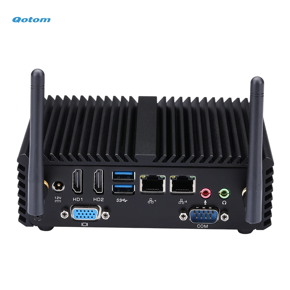 Qotom четырехъядерный мини ПК с Celeron J3160 процессор на плате до 2 24 ГГц