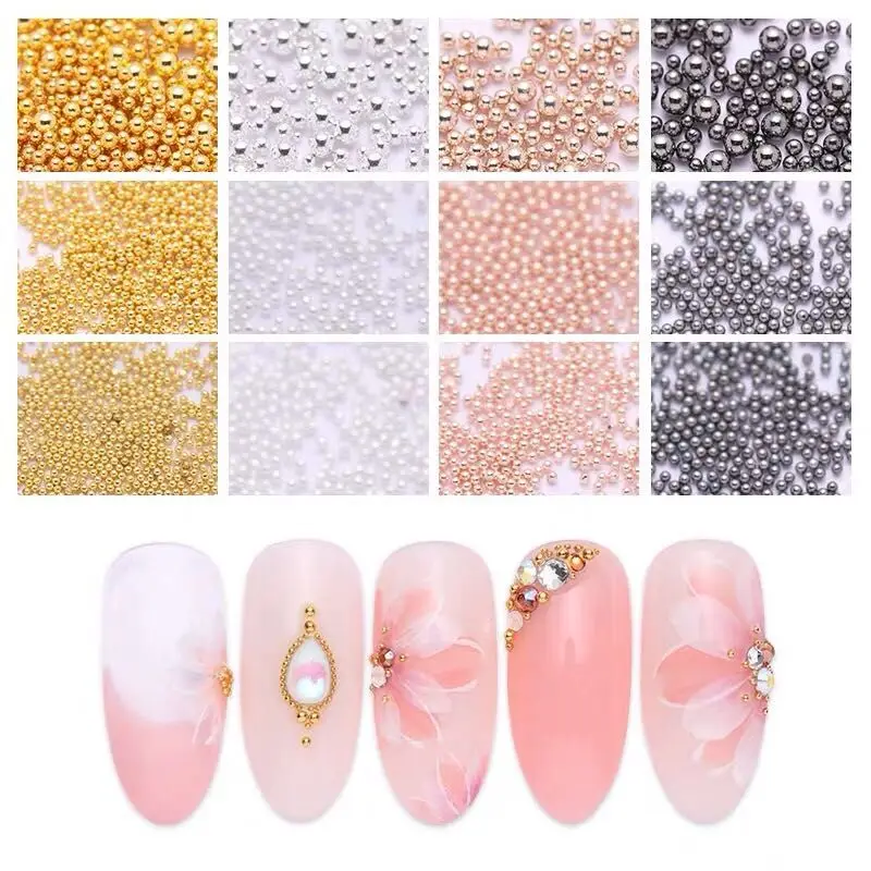 TCST-015 Nail Rhinestone Shiny Glass 3D Crystal Mini Small Beads Art Decorations AB DIY Stone Caviar | Красота и здоровье