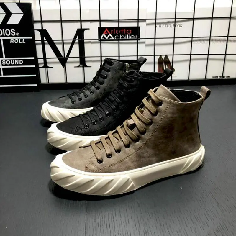 Мужская удобная повседневная обувь в стиле хип-хоп черного цвета Новинка Модная