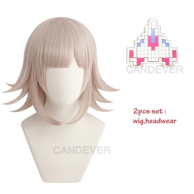 Униформа для косплея Нанами из аниме данганронпа с жакетом сумочкой и париком