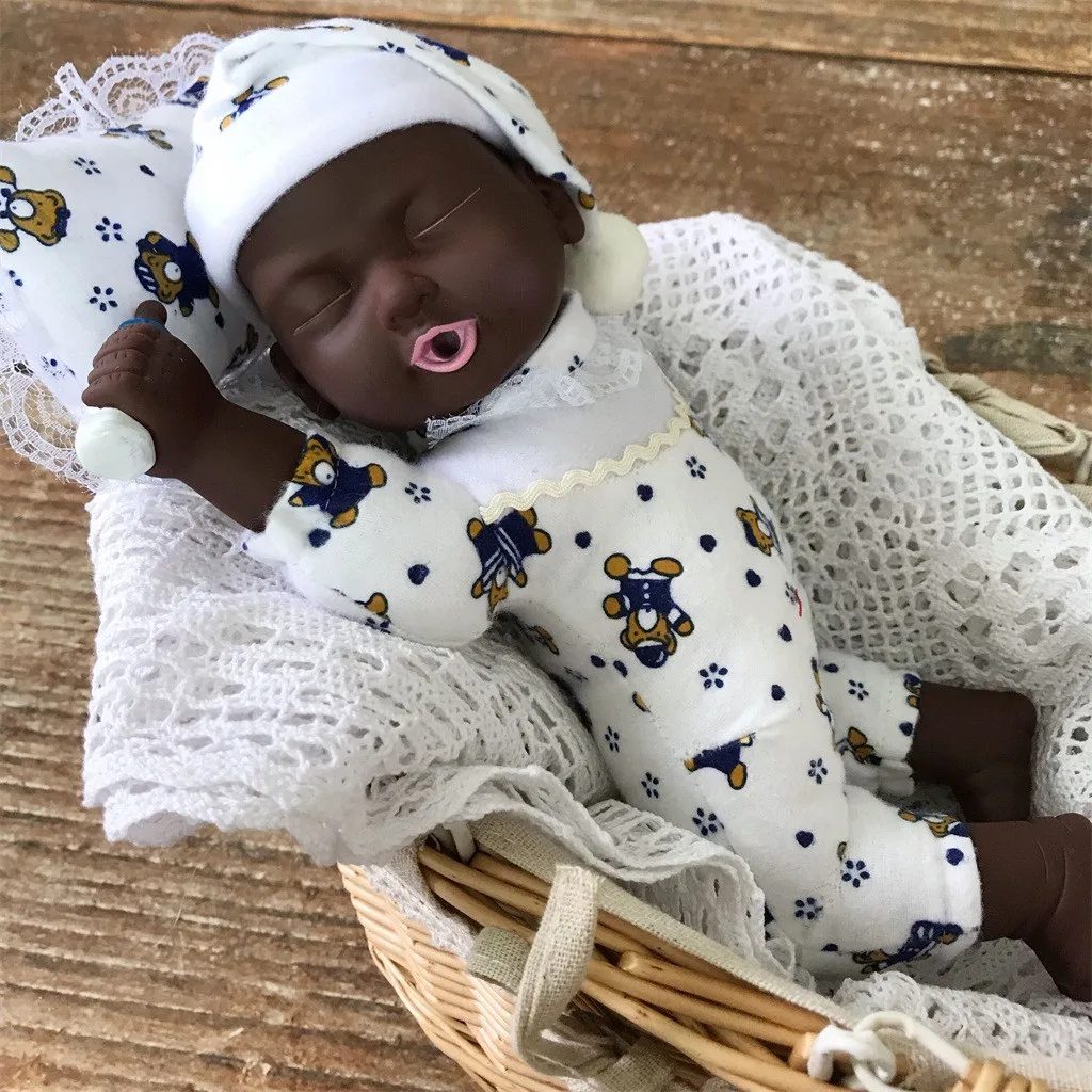 Кукла младенец с имитацией сна африканская черная кукла лучший подарок игрушка