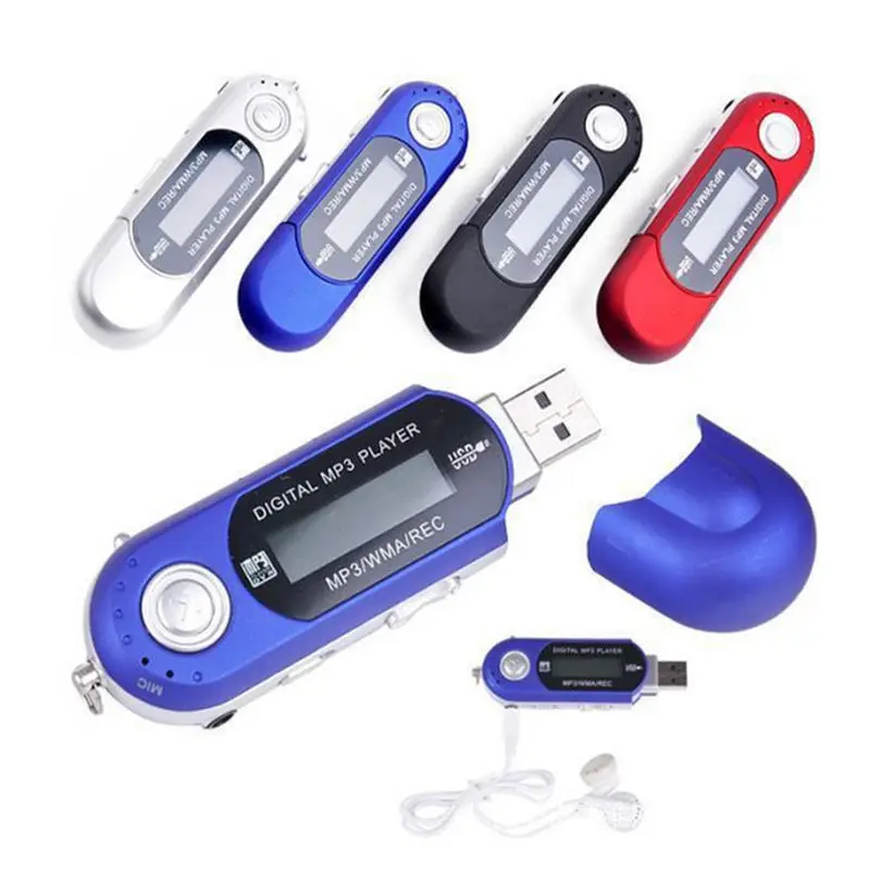 Random Color USB mp3-плеер, цифровой ЖК-дисплей, экран, поддержка 32 ГБ, TF карта, FM радио, музыкальный плеер, HIFI плеер, воспроизводитель, MP3, случайный цвет - Цвет: Random Color