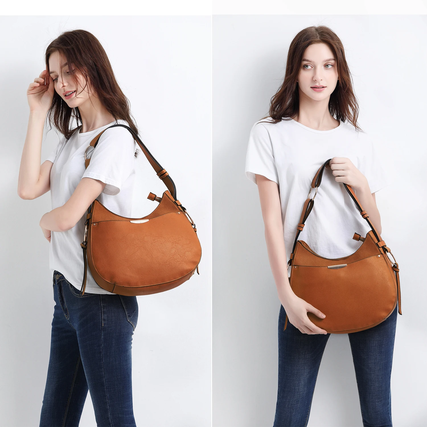 Женская сумка через плечо Hobo повседневная тоут женская мягкая с полулуной ручкой