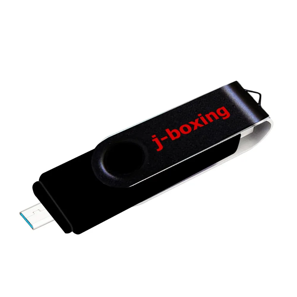 J-boxing 2 в 1 OTG USB Flash 64 ГБ 32 ГБ 16 ГБ 8 ГБ Micro USB Memory Drive металлический вращающийся флеш-диск для смартфонов Android