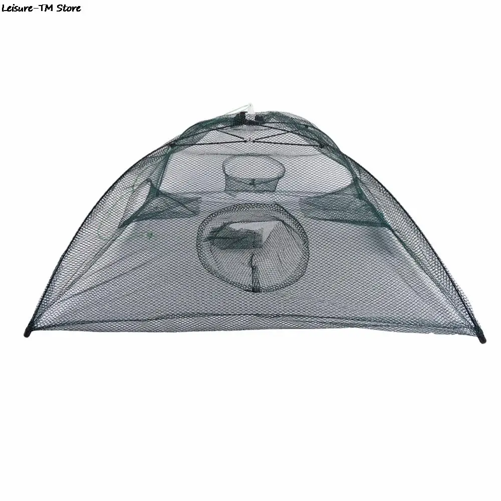 Автоматическая Рыболовная Ловушка для креветок 4 отверстия сетчатая приманка