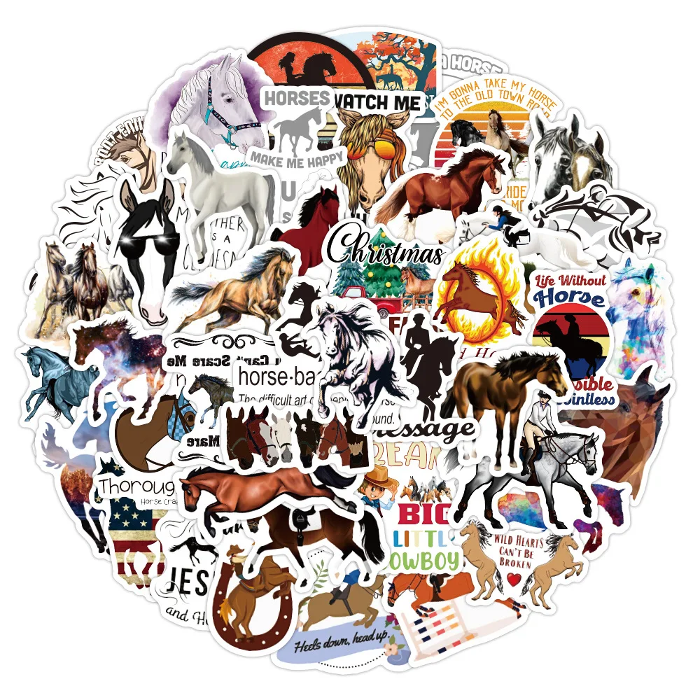 1050pcs horsemanship stickers horse creative for helmet luggage bicycle notebook laptop motorcycle phone skateboard free global shipping