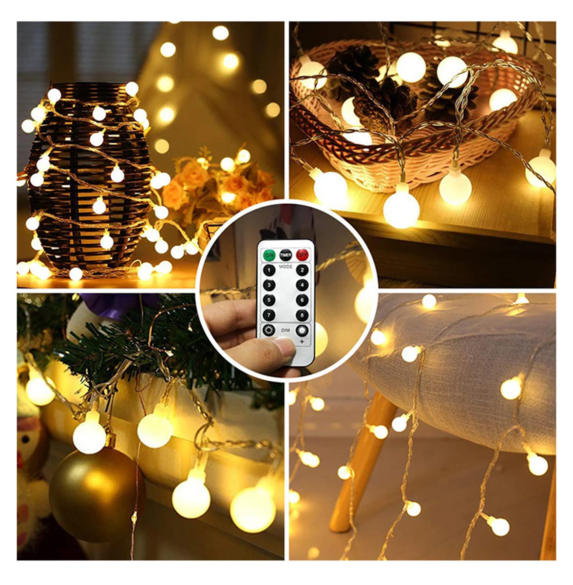 1 5/3/6 м Батарея Водонепроницаемый Фея гирлянды светодиодные шар декоративные для