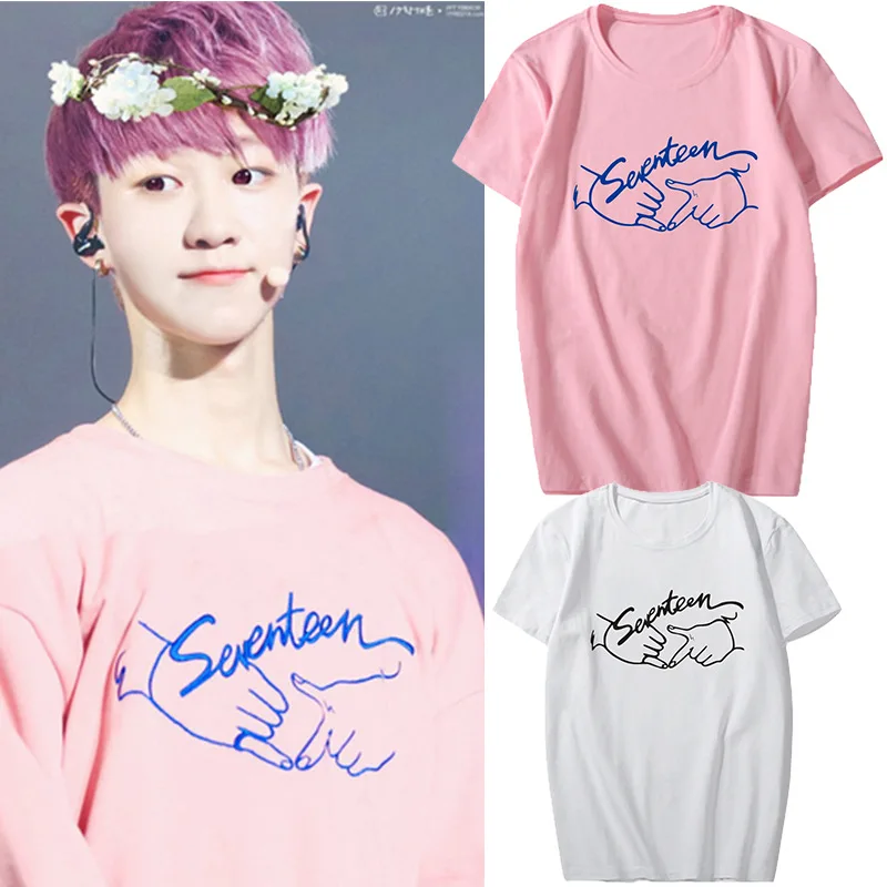 

SEVENTEEN t shirt Seventeen 17 t-shirts K Pop Hip-Hop Premium Quality Cotton Fans Support shirt