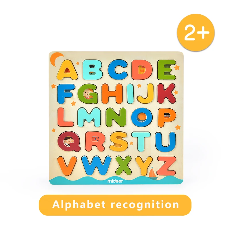 

Mideer Kids Wooden Montessori Early Educational Colorful Cartoon Alphabet And Number Pegboard Jigsaw Puzzle Toys