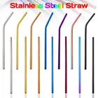 1 шт. титановые цветные металлические соломинки, соломинки для молока, чая, напитков, соломинки из нержавеющей стали 304, соломинки из нержавеющей стали