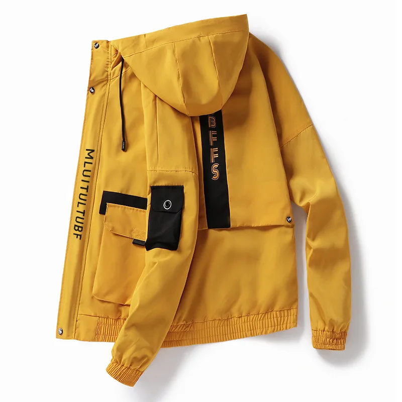 Мужская куртка с капюшоном ICPANS Повседневная ветровка в японском стиле Харадзюку