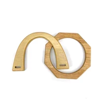 1pc square d shape wooden bag handle decorative diy classic wood straps bags accessories handbag tote replacement making tool