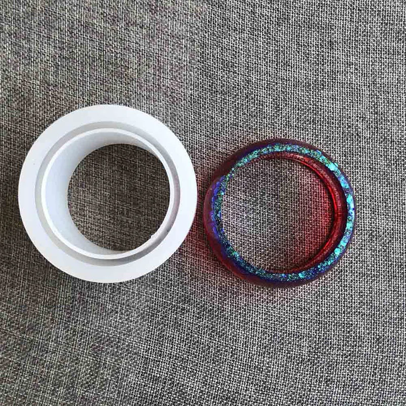 Новый прозрачный силиконовый браслет круглой формы C шрифт для эпоксидной смолы