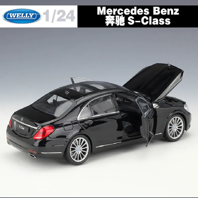 Высокая имитация WELLY 1:24 классический литой автомобиль Benz S Class модель автомобиля