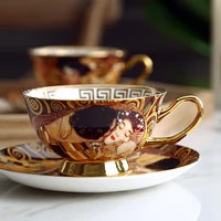 tea cup set bone china kiss coffee cup saucer high capacity mugs spoon household teaware coffeeware supplies