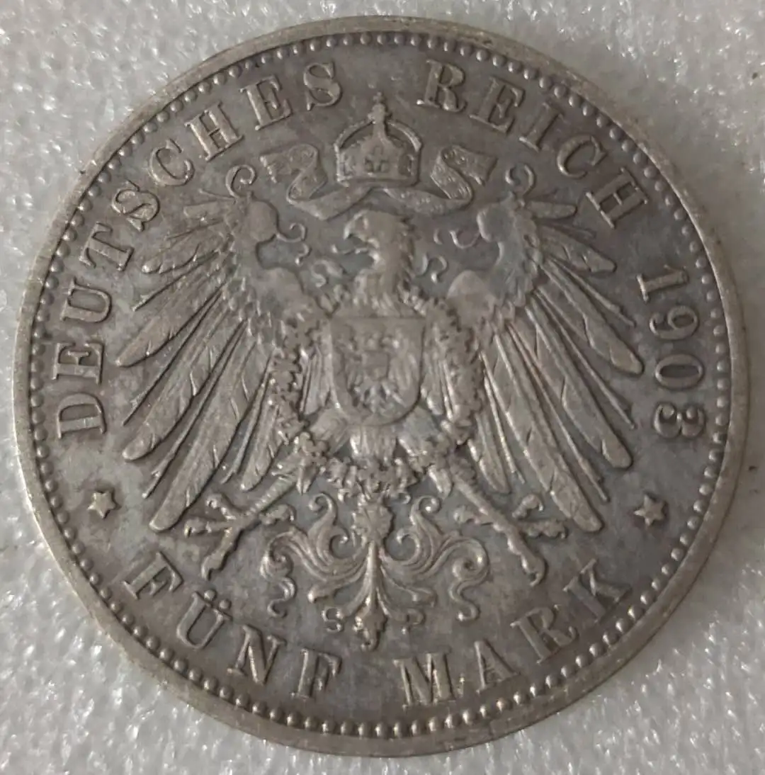 Германия 5 Марк Кинг Отто Баварии старая 100% Настоящее серебро оригинальные