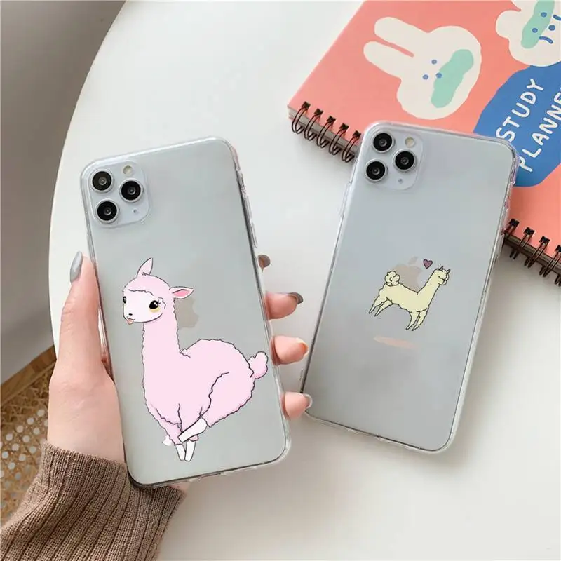 

Alpaca Phone Case Clear Transparent for iPhone 11 12 13 mini pro XS MAX 8 7 6 6S Plus X 5S SE XR 2020