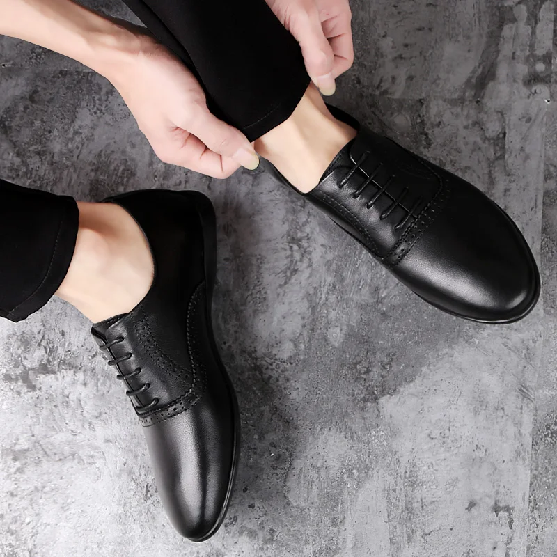 Обувь из натуральной коровьей кожи мужские оксфорды модные мокасины мужская