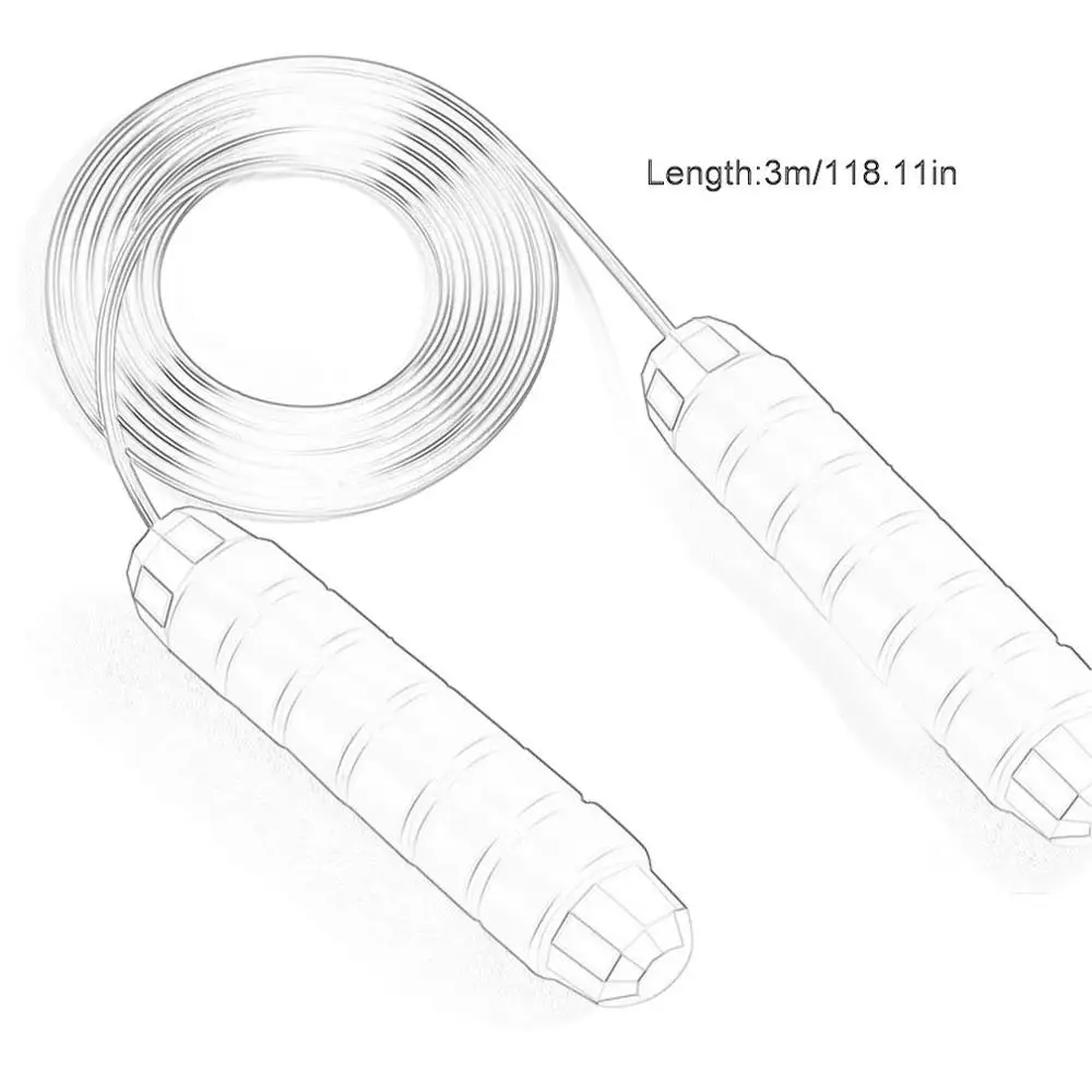 

Weight-Bearing Fitness Skipping Rope Without Winding With Ball Bearing Fast Jump Rope Foam Handle Skipping Rope