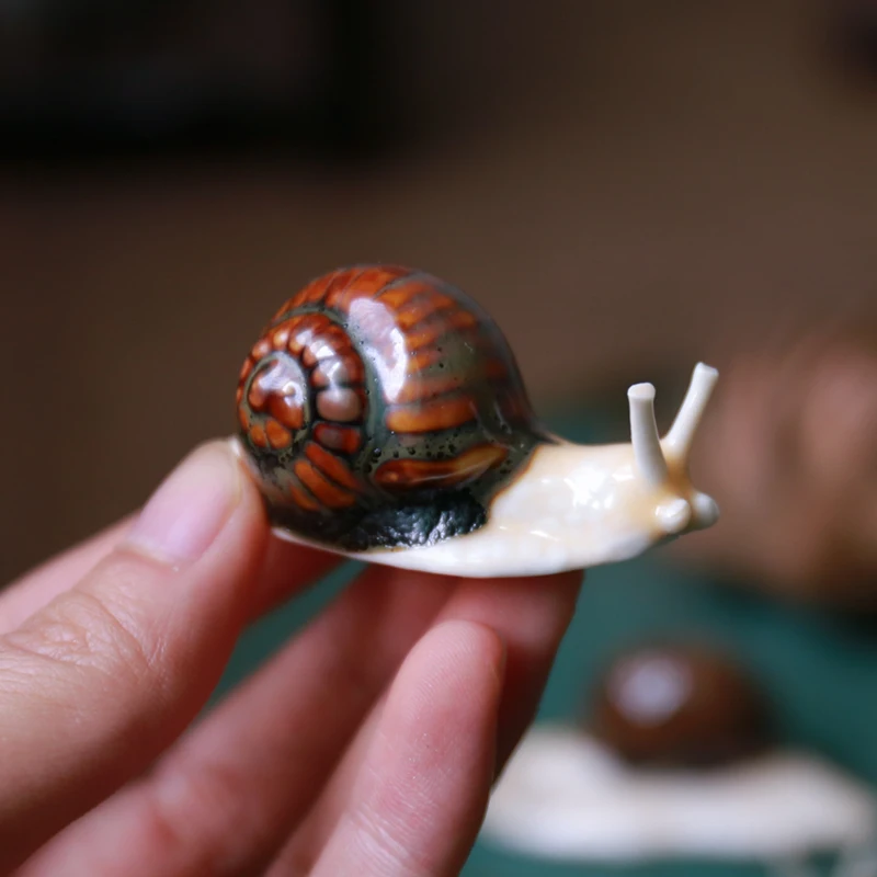 Домашний декор ручная работа керамическая имитация маленькая улитка чайная