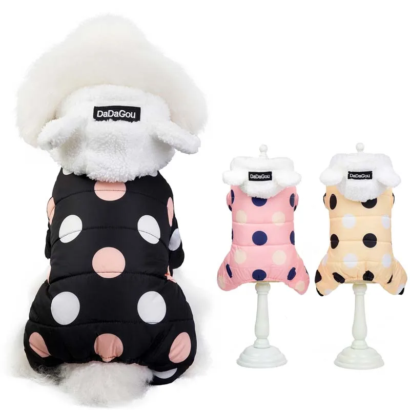 Милая одежда принцессы для домашних животных зимний теплый пуховик маленьких