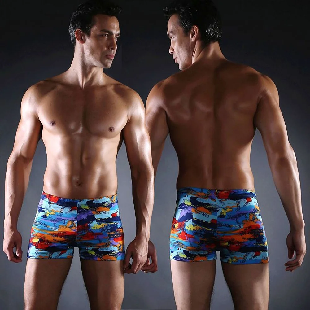 

Men's swimming trunks sexy tether men's flat angle large size swimming trunks