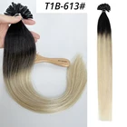 U-образные волосы для наращивания MRSHAIR Ombre Fusion, прямые неповрежденные кератиновые волосы для ногтей, предварительно скрепленные человеческие волосы, приблизительно 50 граммов, 14 дюймов, 18 дюймов, 20 дюймов