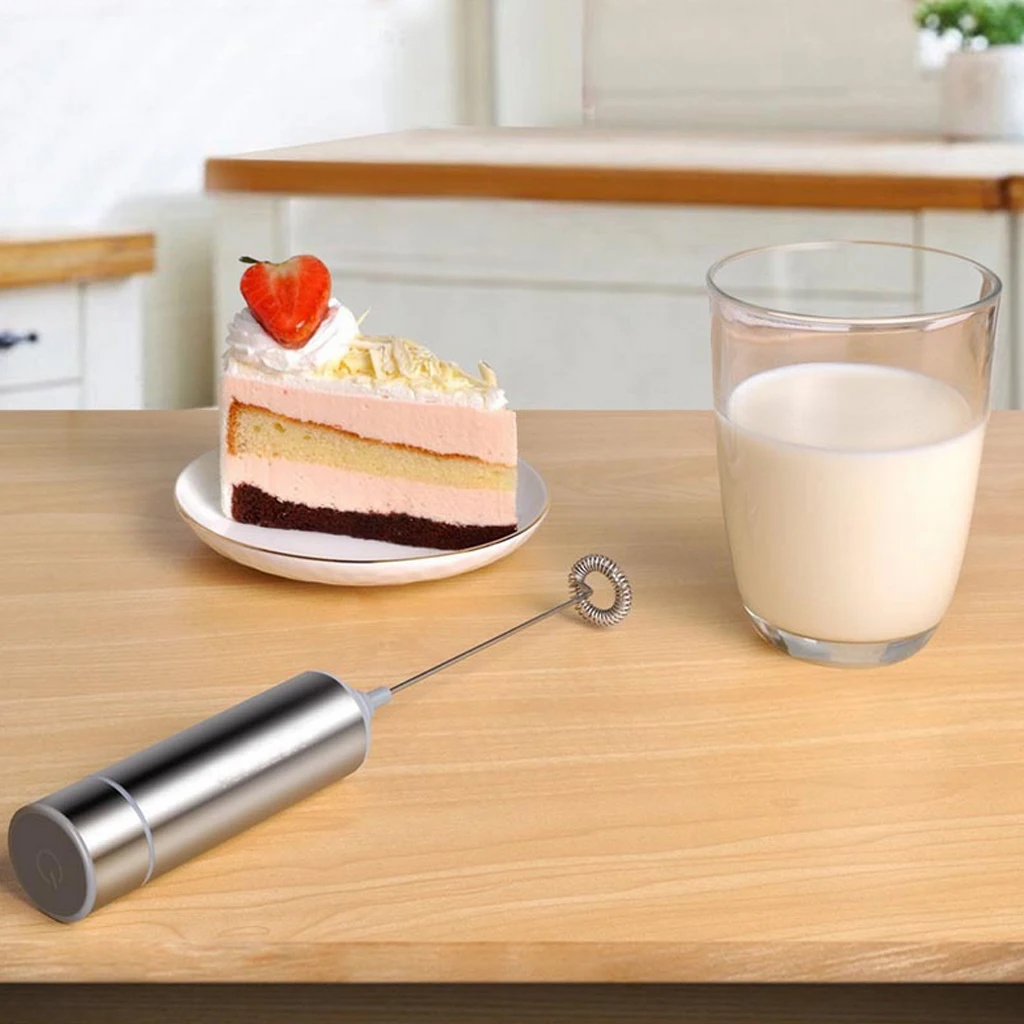 Электрический вспениватель молока из нержавеющей стали с одной пружиной и