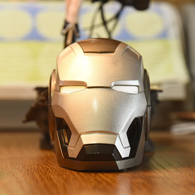 Динамики для мобильного телефона Bluetooth V4.2 Железный человек динамик сабвуфер с FM