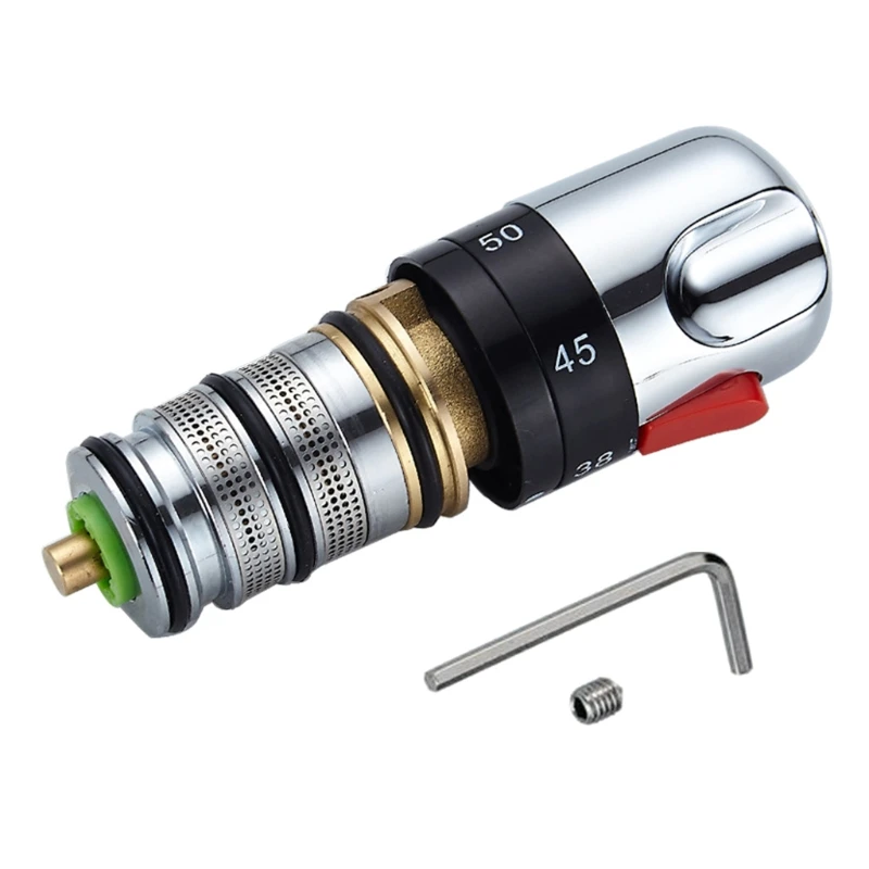 

Thermostatic Mixer Water Mixing Val-ve Solid Brass Copper Cartridge Temperature G2AB
