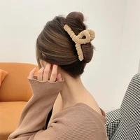 korean plush hair claws fashion women wool knit hair clips combs clamps autumn winter hairpins barrette hairgrips hair accessory